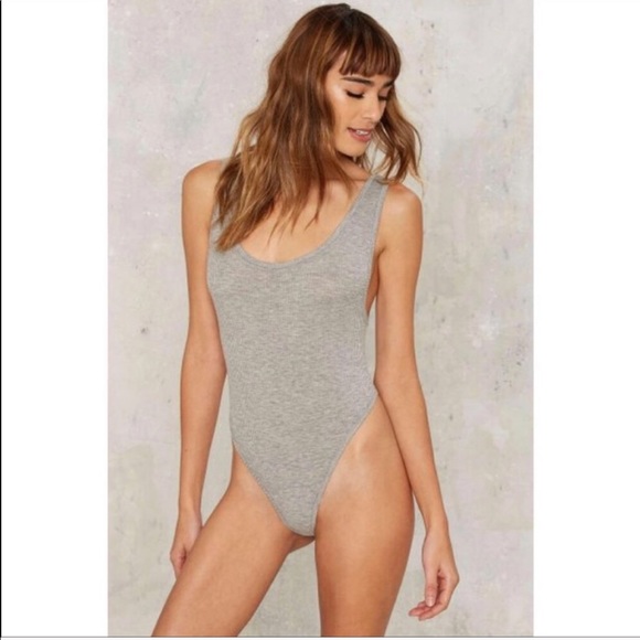 Nasty Gal Tops - Nasty Gal Ribbed Bodysuit
